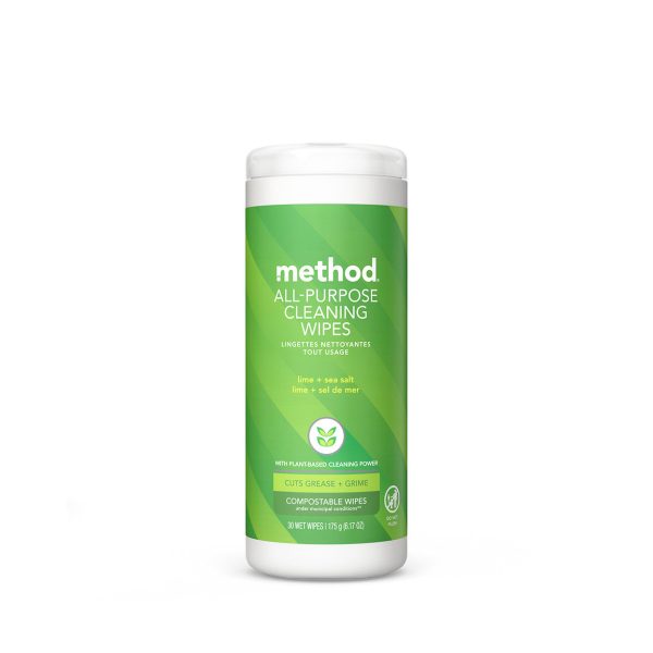 all-purpose cleaning wipes - lime + sea salt, 30 ct