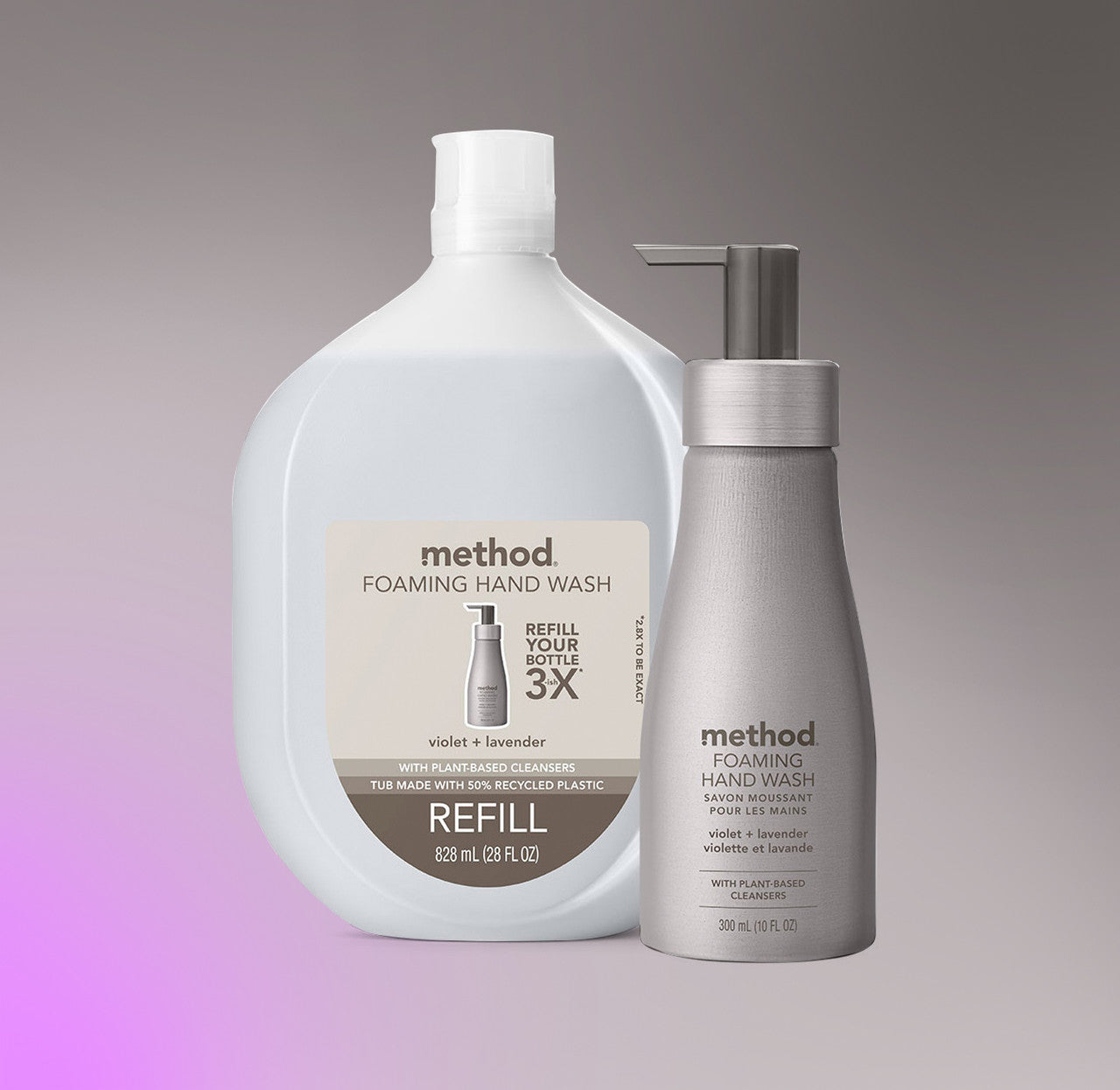 foaming hand wash refill - violet + lavender, 28 fl oz - Image 7
