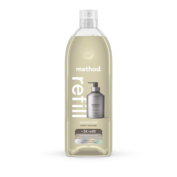 gel hand wash refill - violet + lavender, 34 fl oz