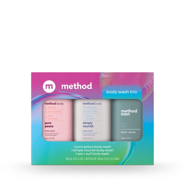 travel-sized body wash trio, 10.2 oz